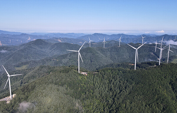 태백 가덕산 풍력발전단지 전경(사진 : 태백시)