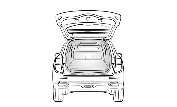 르노코리아 2인승 LPG 소형화물 코드네임 'QM6 QUEST 스케치 이미지.