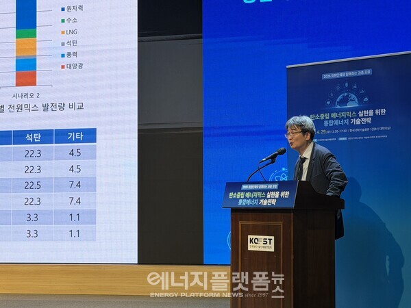 서울대학교 심형진 교수가 발표를 진행하고 있다.